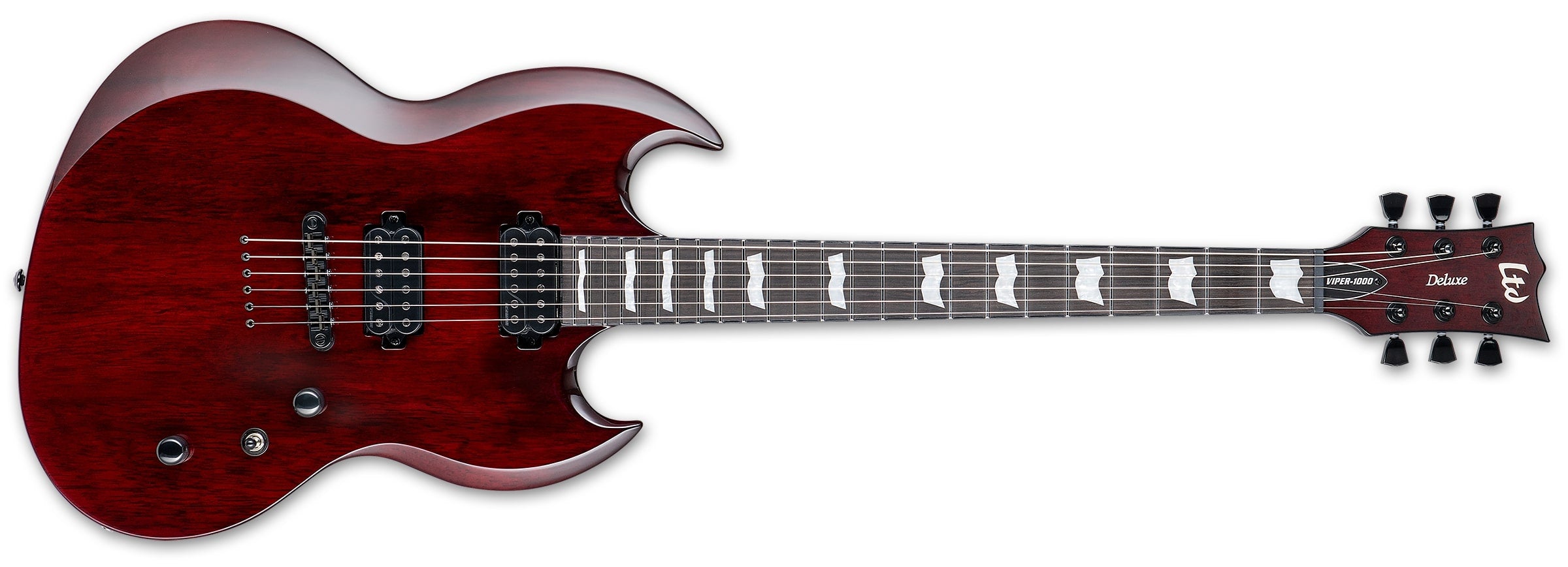 ESP LTD Viper-1000 Electric Guitar, See Thru Black Cherry LVIPER1000MSTBC