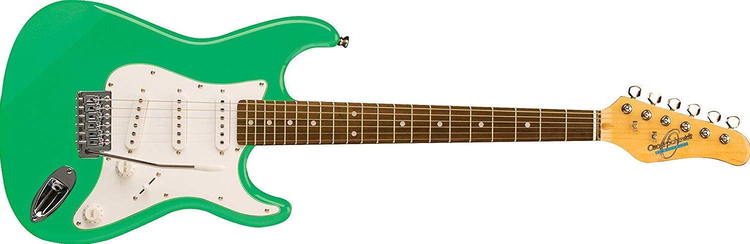 Oscar Schmidt 3/4 Size Seafoam Green Kids Jr. Strat-Style Electric Guitar OS-30-SFG-A