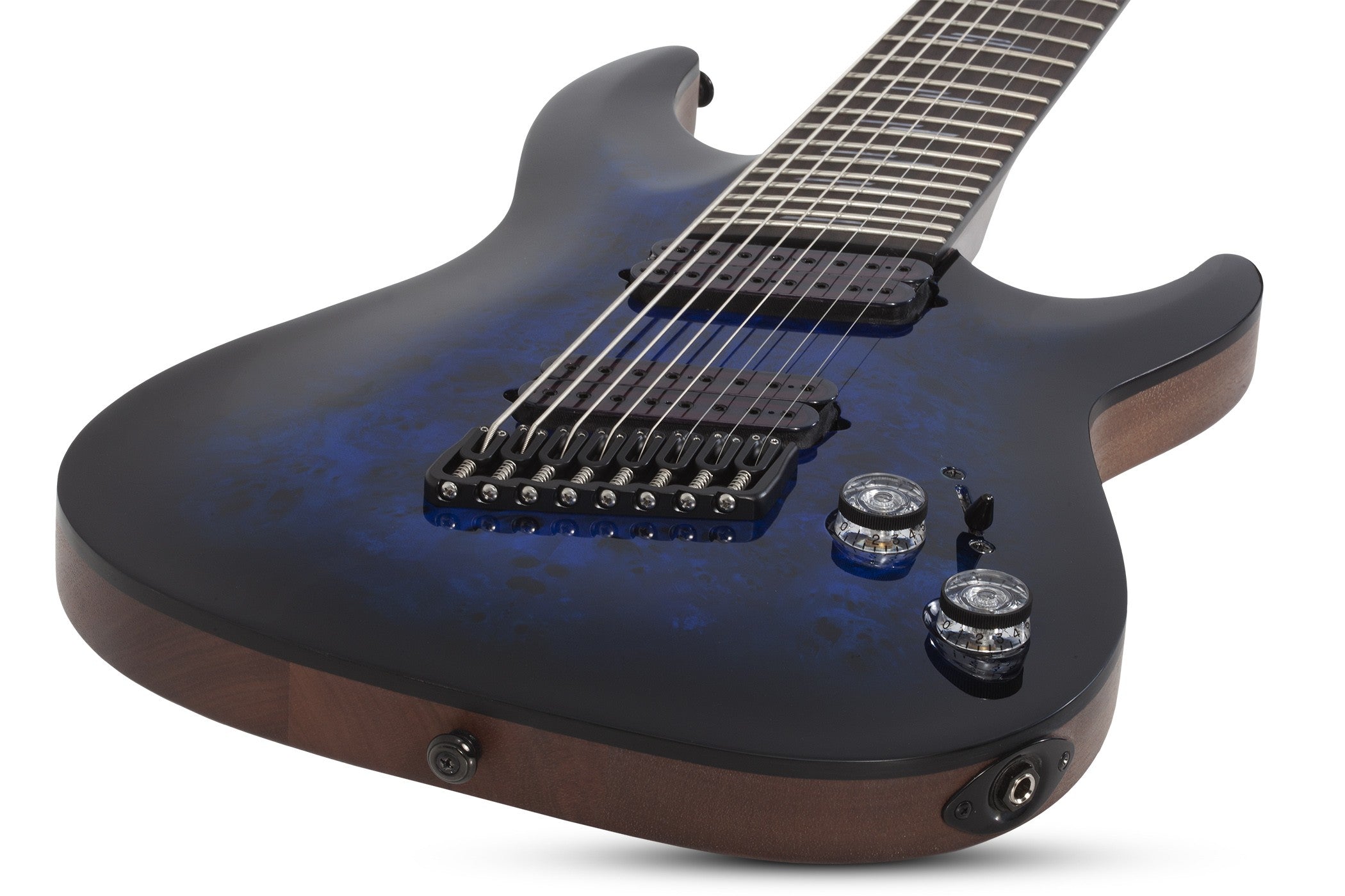 Schecter Omen Elite-8 Multiscale 8 String See-Thru Blue Burst 2467-SHC