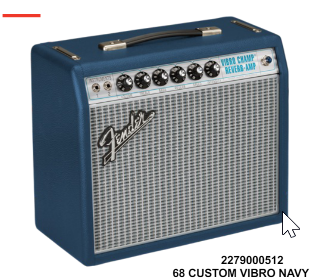 Fender LIMITED EDITION 68 Custom Vibro Champ Reverb Amplifier FSR NAVY 2279000512