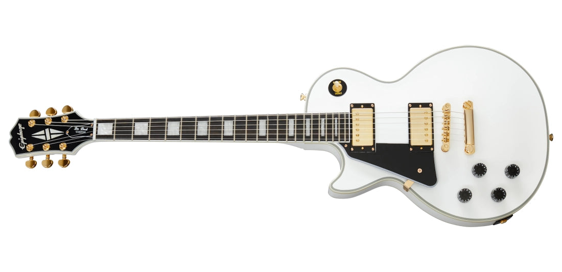 Epiphone Les Paul Custom Electric Guitar, Left Handed - Alpine White EILCAWGHLH