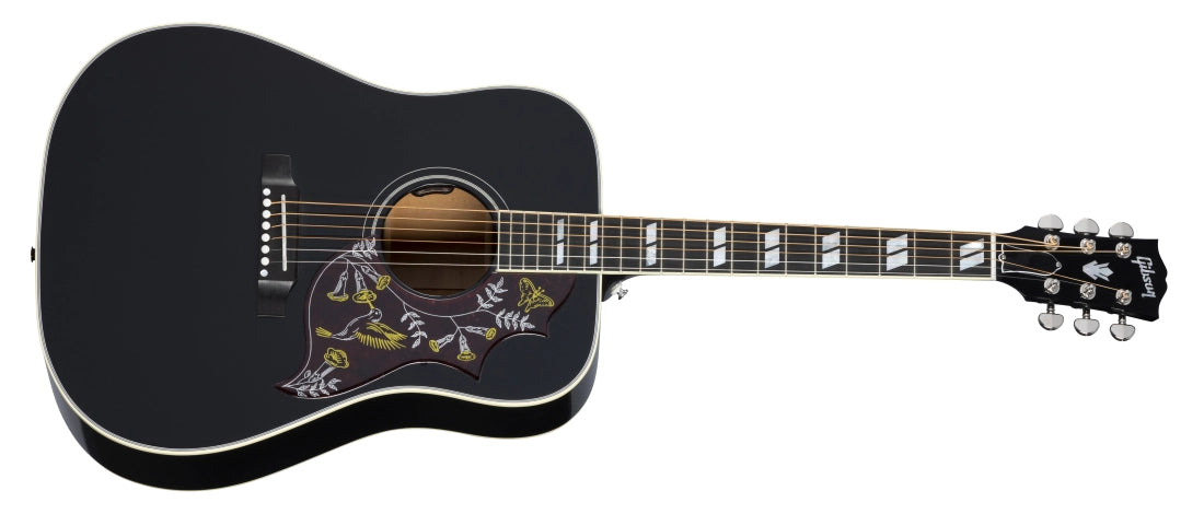 Gibson Hummingbird Standard Acoustic/Electric Guitar with Hardshell Case - Ebony ACHBSEBNH