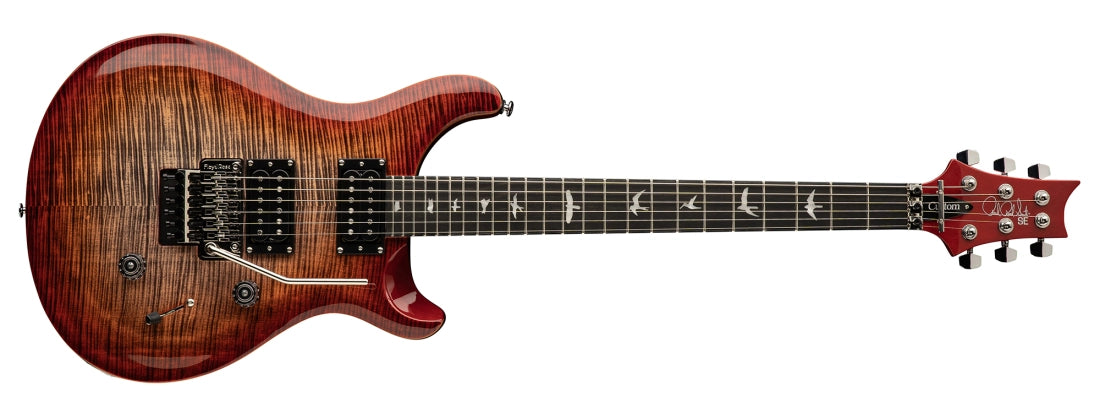 PRS Guitars SE Custom 24 Floyd Rose Electric Guitar with Gigbag - Charcoal Cherry Burst 109630::CG: