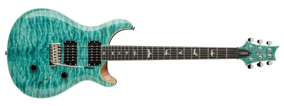 PRS Guitars SE Custom 24 - Quilt TU - Turquoise 107876::TU: SERIAL NUMBER CTIG018463 - 7.4 LBS