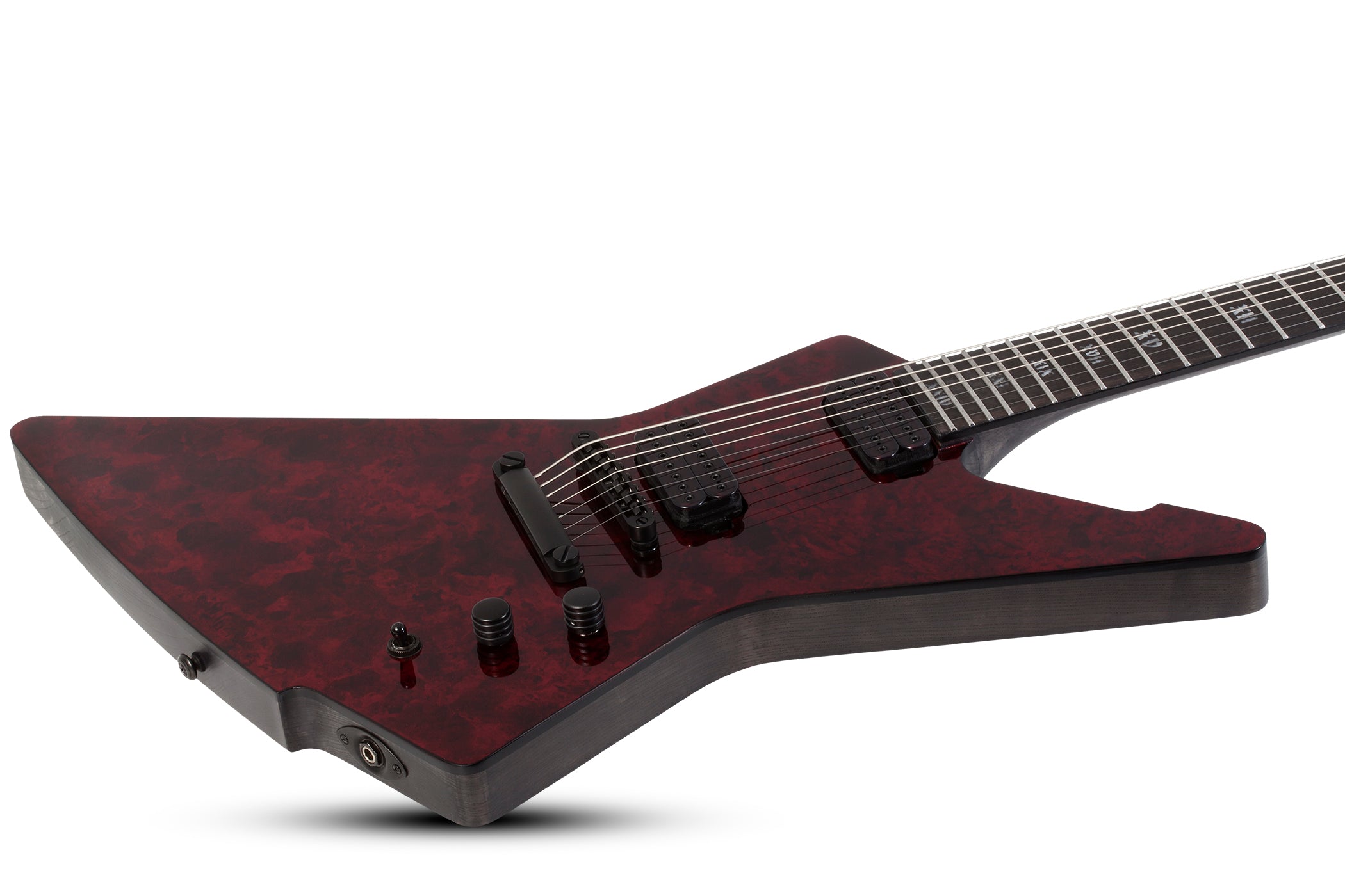 Schecter E-7 Apocalypse 7-String Electric Guitar, Red Reign 1311-SHC