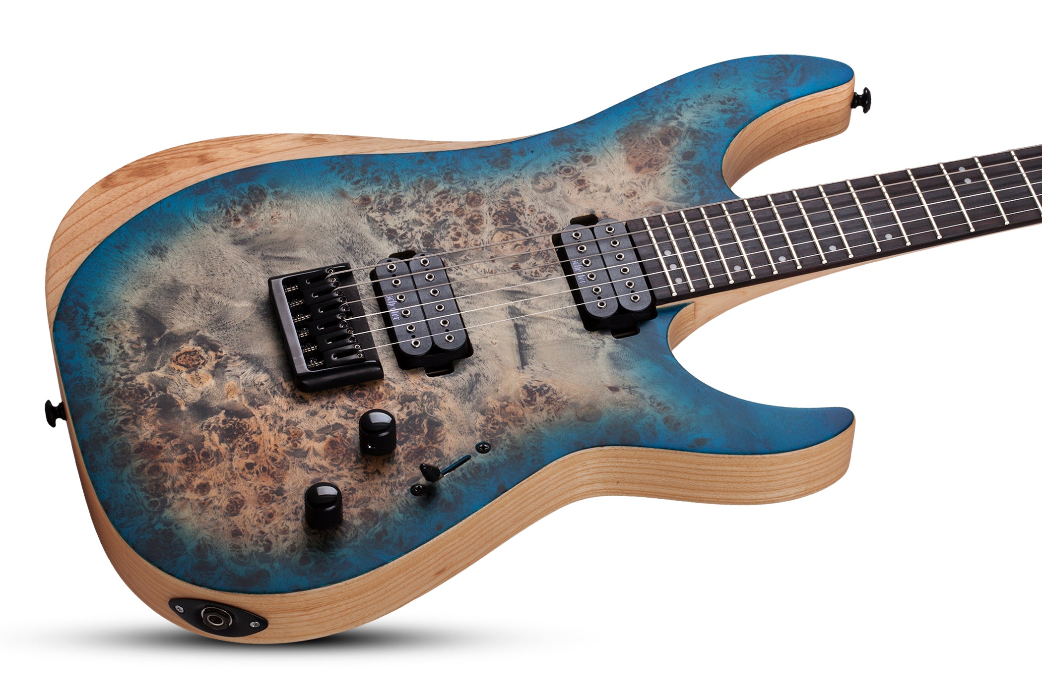 Schecter REAPER Electric Guitar with Swamp Ash Body Poplar Burl Top - Satin Sky Burst 1501-SHC SERIAL NUMBER IW24050416 - 6.8 LBS