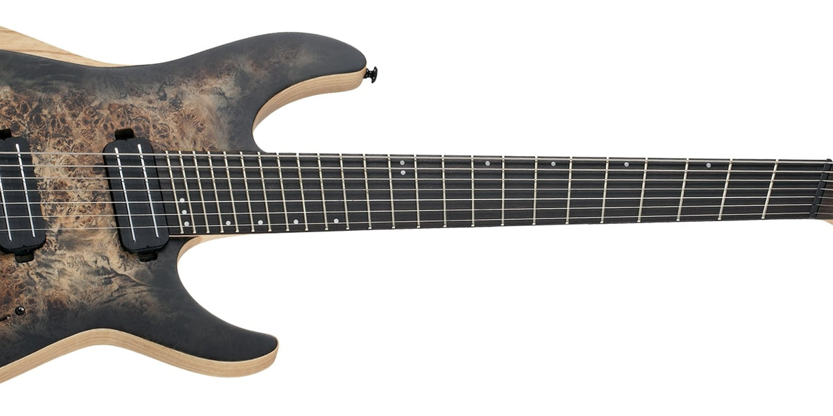 Schecter Reaper-7 Multiscale Electric Guitar in Charcoal Burst 1509 