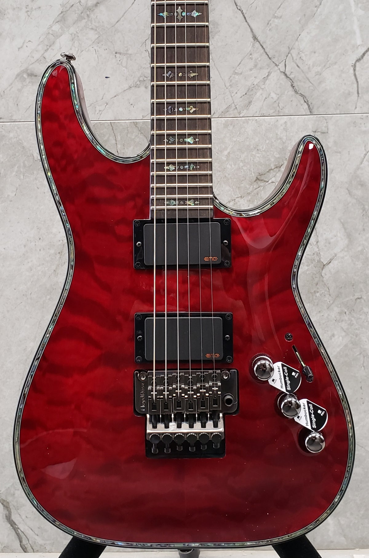 Schecter Hellraiser Series HR-C-1-FR-BCH Black Cherry Guitar with