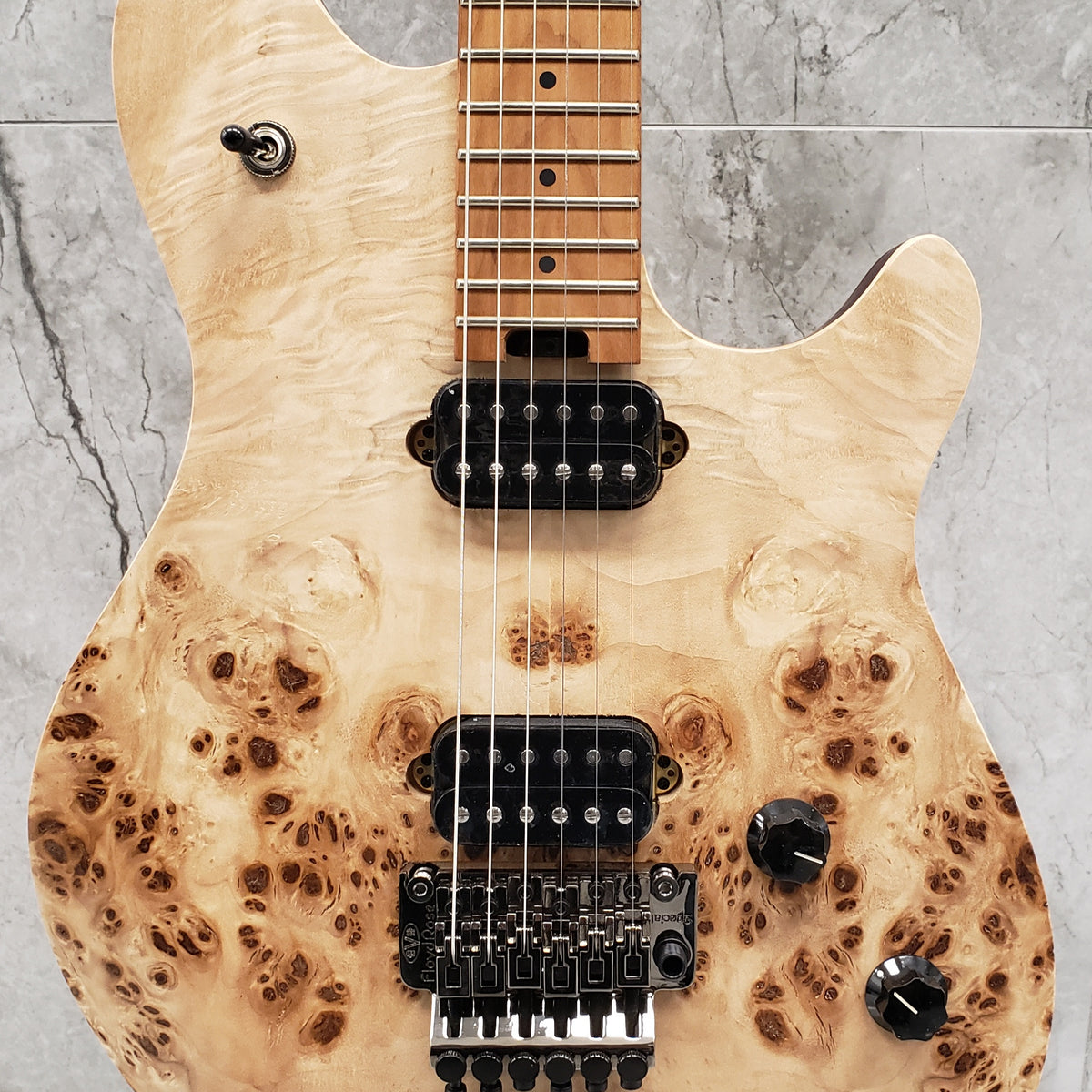 EVH Wolfgang WG Standard Exotic Poplar Burl, Baked Maple Fingerboard,  Natural 5107003512 SERIAL NUMBER ICE2202716 - 7.2 LBS