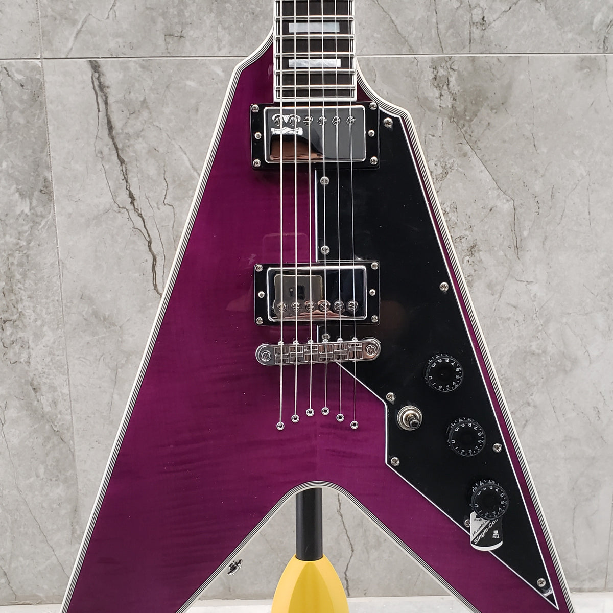 Schecter V-1 Custom Electric Guitar Trans Purple 654-SHC SERIAL NUMBER  W22081531 - 8.0 LBS