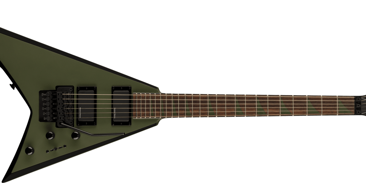 JACKSON X Series Rhoads RRX24 Matte Army Drab with Black Bevels MODEL —  L.A. Music