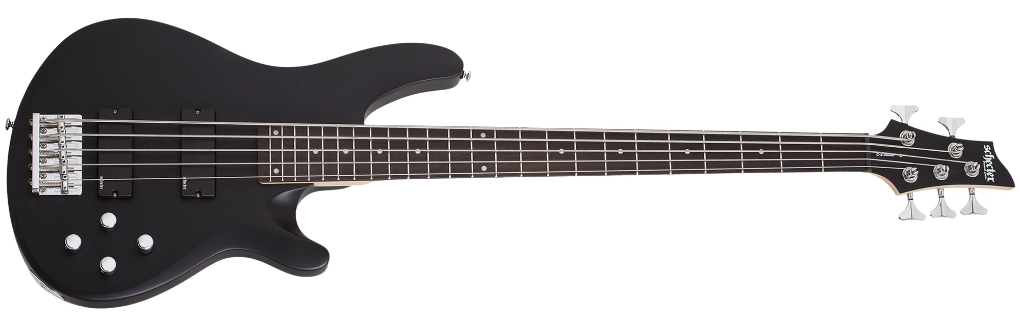 Schecter C-5 Deluxe 5-String Electric Bass, Satin Black 586-SHC