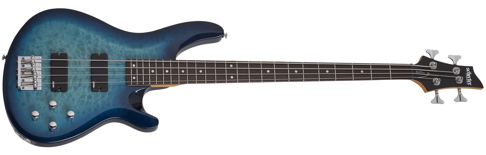 Schecter C-4 Plus 4-String Electric Bass, Ocean Blue Burst 589-SHC