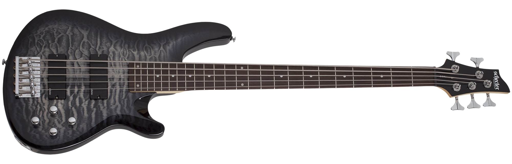 Schecter C-5 Plus 5-String Electric Bass, Charcoal Burst 593-SHC