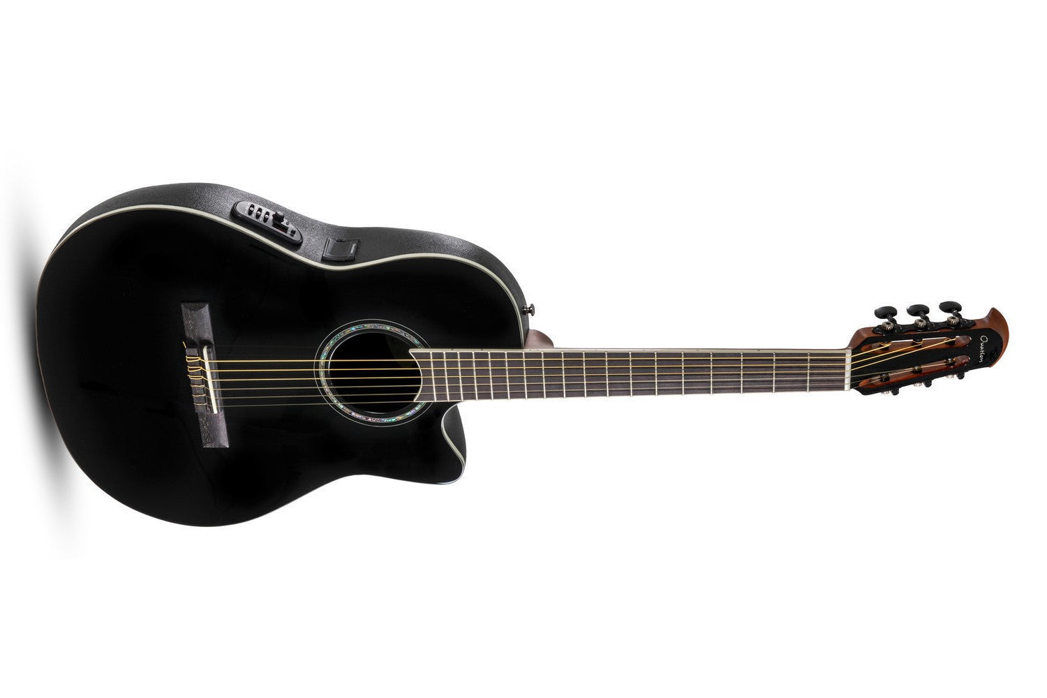 Ovation Mid-depth Classical Acoustic / Electric Guitar, Black CS24C-5G —  L.A. Music