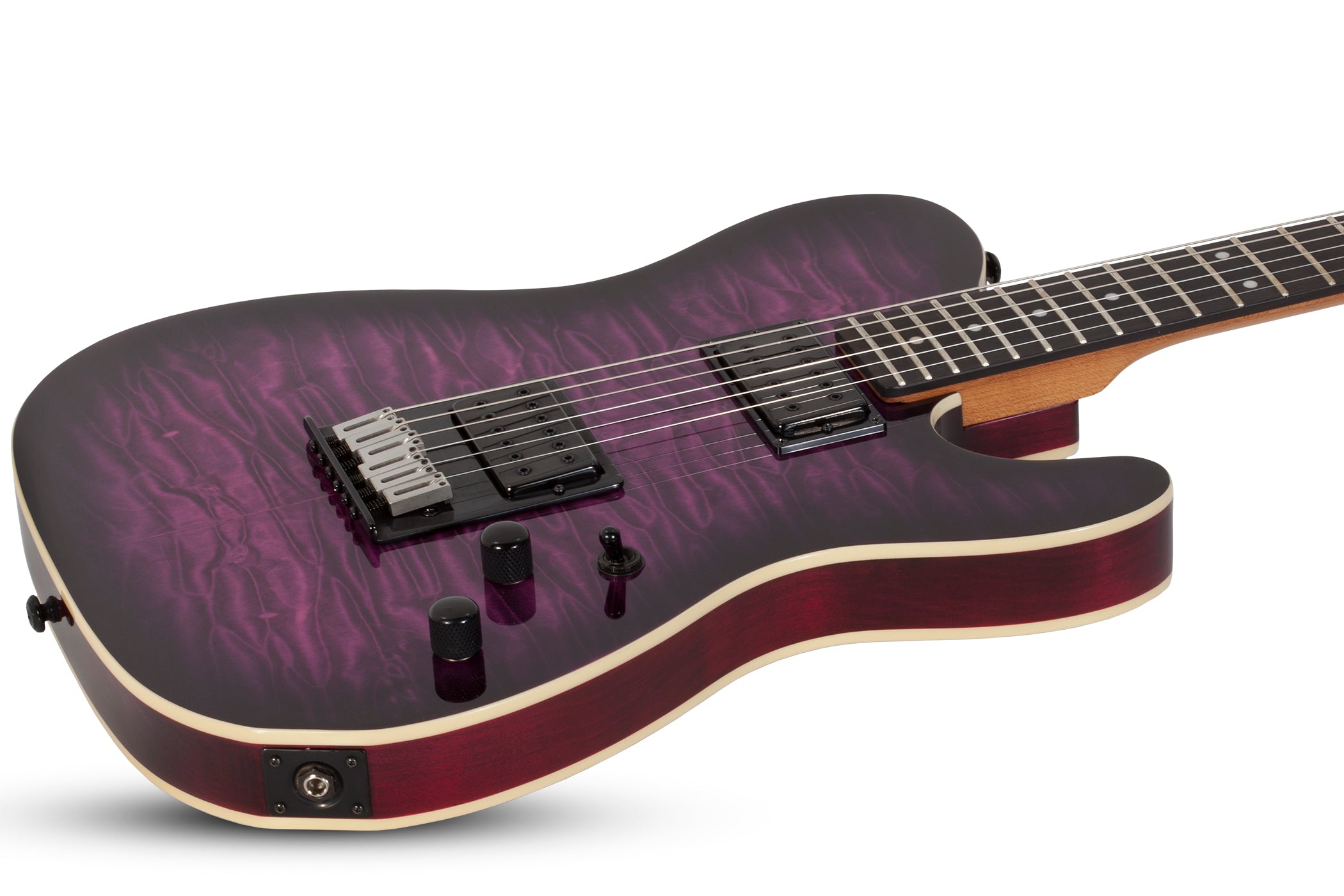 Schecter PT PRO Ebony Fretboard Electric Guitar Trans Purple Burst 863-SHC