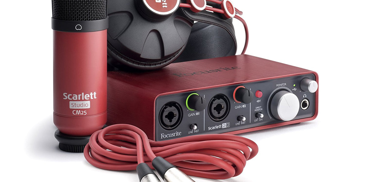 Focusrite Scarlett Studio 2i2 - Complete Recording Package for Musicians  (2nd Generation) SCARLETT-STUDIO-PACK-MK2