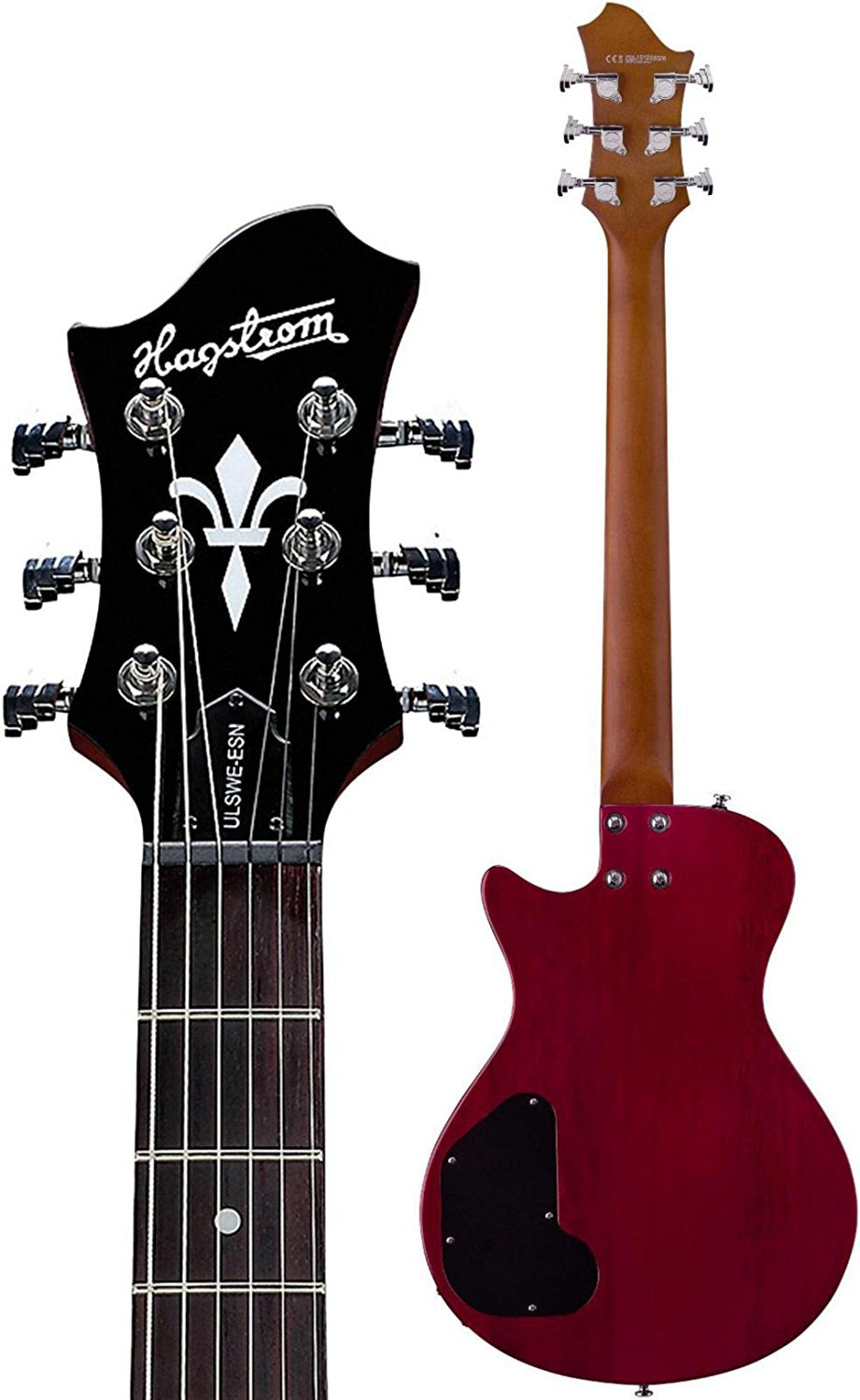 Hagstrom Ultra Swede ESN 6 String Electric Guitar - Transparent Wild Cherry  ULSWE-ESN-WCT