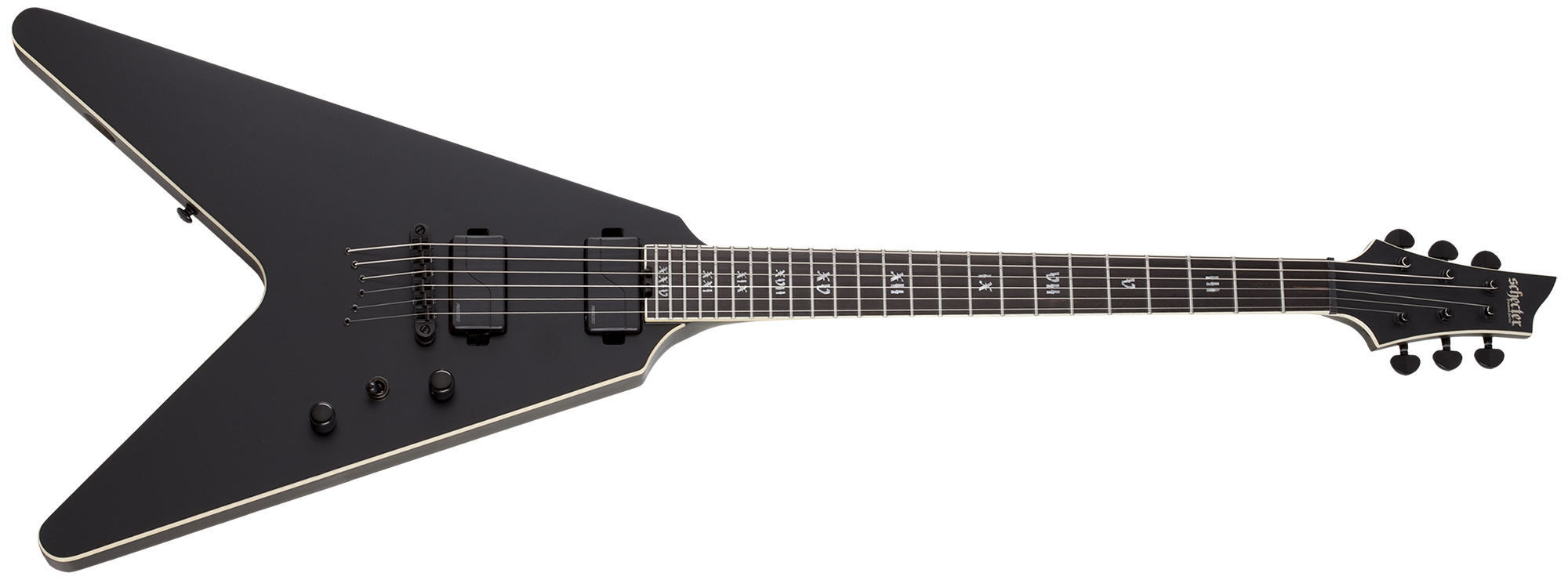 Schecter V-1 SLS Elite Evil Twin Satin Black 1346-SHC