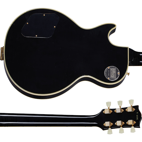 Gibson Custom Shop Murphy Lab 1957 Les Paul Custom 3-Pickup With Bigsby Vibrato Ebony Light Aged - Ebony LPB357LAEBBG