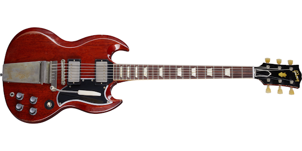 Gibson Custom Shop Murphy Lab 1964 SG Standard With Maestro Vibrola Faded Cherry Heavy Aged - Faded Cherry SGSR64HAFCNM