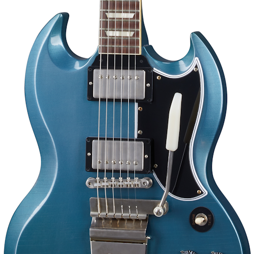 Gibson Custom Shop Murphy Lab 1964 SG Standard With Maestro Vibrola Pelham Blue Ultra Light Aged - Pelham Blue SGSR64ULPBNM