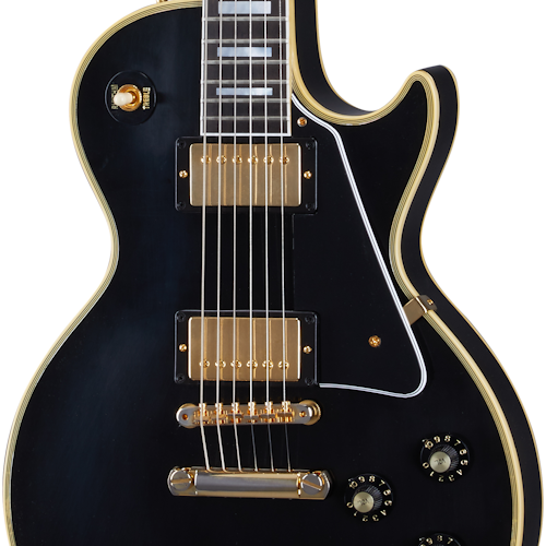 Gibson USA Custom Shop Murphy Lab 1968 Les Paul Custom Ebony Ultra Light Aged - Ebony LPC68ULEBGH