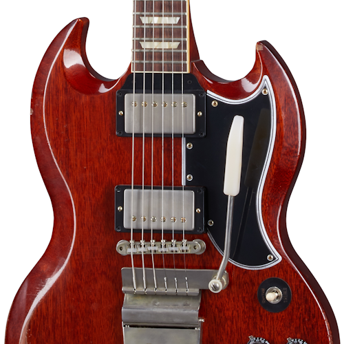 Gibson Custom Shop Murphy Lab 1964 SG Standard With Maestro Vibrola Faded Cherry Heavy Aged - Faded Cherry SGSR64HAFCNM